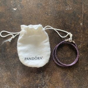 Pandora Jewelry Leather Braided Wrap Bracelet